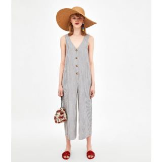 ザラ(ZARA)のゆかり様専用♡ZARA♡ストライプオールインワン♡ジャンプスーツ(オールインワン)