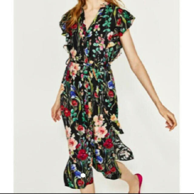 zara 花柄ワンピース 完売 xs 花柄ワンピース