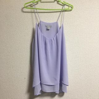 エイチアンドエム(H&M)のH&M パープルシフォントップス(チュニック)