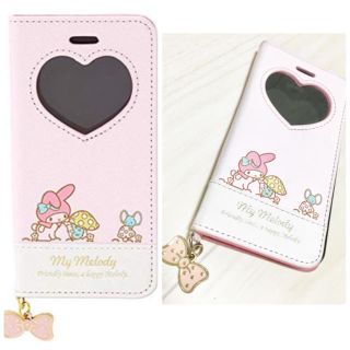 マイメロディ(マイメロディ)の☆ マイメロディ iPhone6 6s ケース 手帳 ☆ ハート ピンク リボン(iPhoneケース)