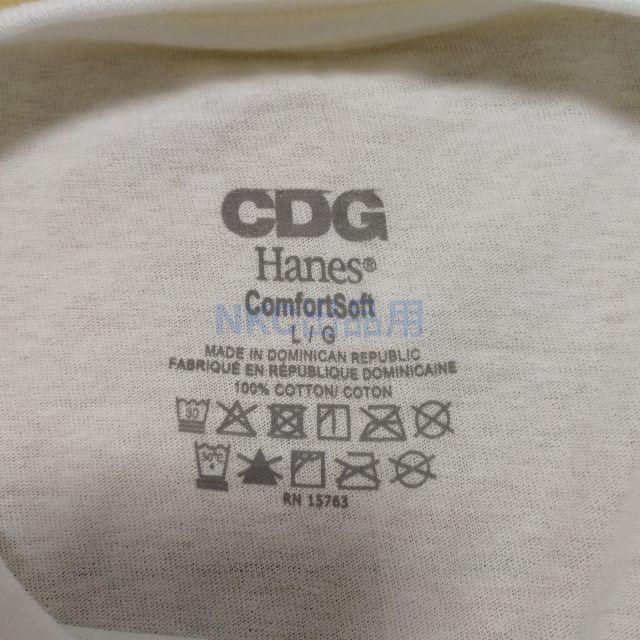 【2枚セット 】CDG × HANES TAGLESS TEE パターンA C