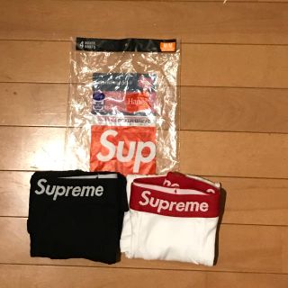 シュプリーム(Supreme)の即日発送 即購入可 supreme ボクサー パンツ Mサイズ 白黒一枚ずつ(ボクサーパンツ)