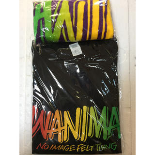 ワニマ(WANIMA)のWANIMAエビバデTシャツ黒XLフェイスタオル紫セット新品未開封ワニマ廃盤(ミュージシャン)
