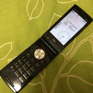 キョウセラ(京セラ)のau ガラケー E10 ブラック 中古品(携帯電話本体)