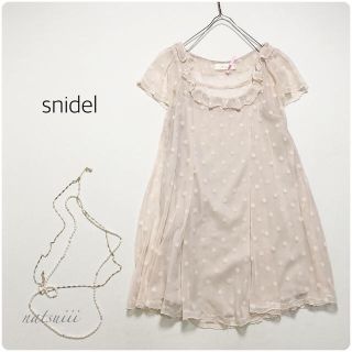 スナイデル(SNIDEL)のsnidel スナイデル . フロッキードット シフォン ワンピース(ミニワンピース)