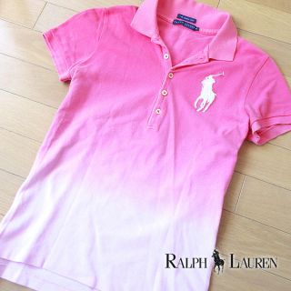 ラルフローレン(Ralph Lauren)の美品 Mサイズ ラルフローレン ビッグポニー 半袖ポロシャツ ピンク(ポロシャツ)