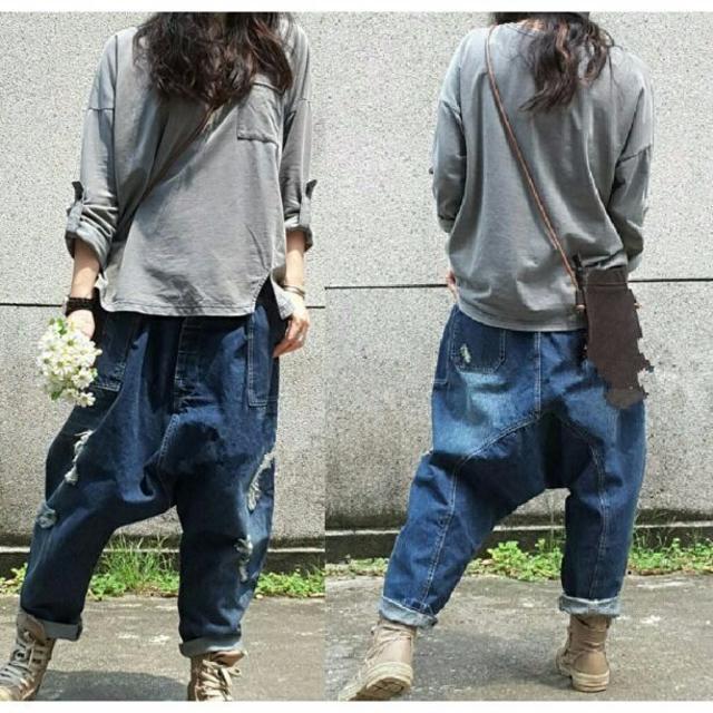ヘビロテ デニムパンツ デニム サルエル ジーンズ サルエルデニムの