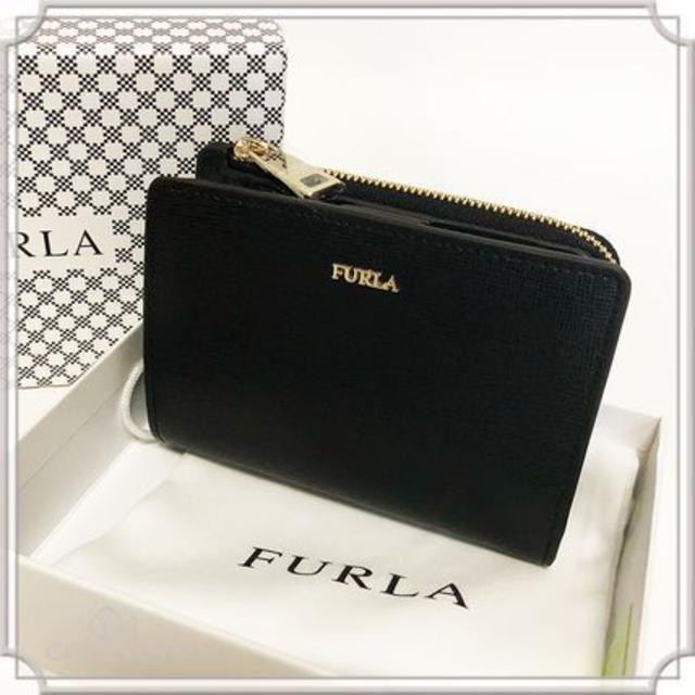 新品フルラ FURLA BABYLON バビロン 2つ折り財布 NERO 黒