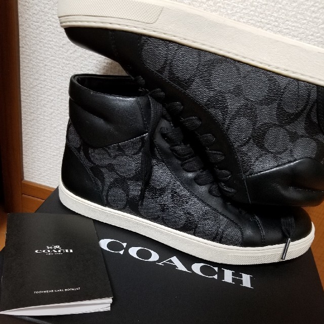 【美品】COACH コーチ　ハイカットスニーカー