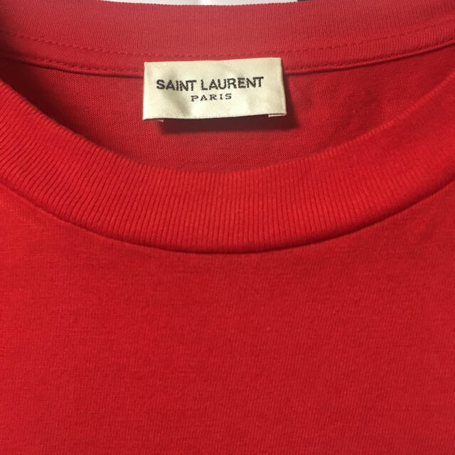 Saint Laurent(サンローラン)のブラッドラスターT レッド×ブラック メンズのトップス(Tシャツ/カットソー(半袖/袖なし))の商品写真