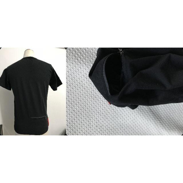 PRADA(プラダ)の●送料込●プラダスポーツ黒ストレッチ材混合ロンTシャツ赤タグ背ジップポケ良美 メンズのトップス(Tシャツ/カットソー(半袖/袖なし))の商品写真