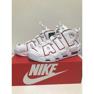 ナイキ(NIKE)の モアテン NIKEAir more uptempo 白赤  27センチ US9(スニーカー)