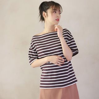 ナイスクラップ(NICE CLAUP)のボートネックボーダーT(Tシャツ(半袖/袖なし))