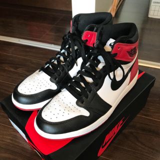 ナイキ(NIKE)のAIR JORDAN 1 Retro high og black toe つま黒(スニーカー)