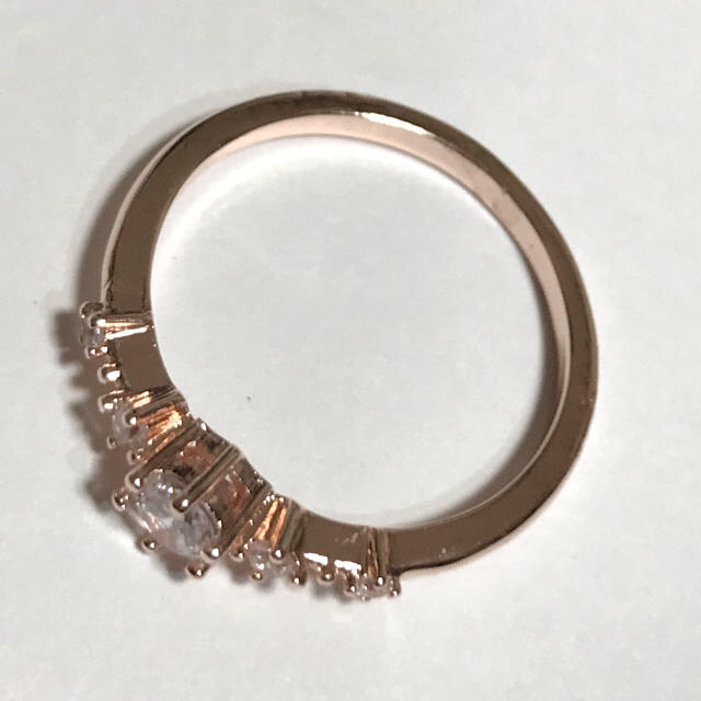 15号 指輪 ピンクゴールド CZ 4mm レディースのアクセサリー(リング(指輪))の商品写真