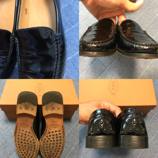 TOD'S(トッズ)の早い者勝ち‼️TOD'S ローファー エナメル 34 1/2 22cm レディースの靴/シューズ(ローファー/革靴)の商品写真