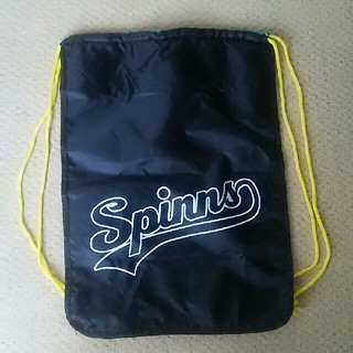 スピンズ(SPINNS)のスピンズ 袋  ナップザック  巾着袋  リュック 黒(リュック/バックパック)