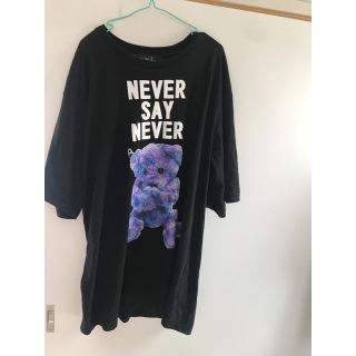 ミルクボーイ(MILKBOY)の MILKBOY NEVER SAY NEVER Tシャツ美品 XL ブラック(Tシャツ(半袖/袖なし))