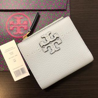 トリーバーチ(Tory Burch)のTORY BURCH 折り財布 MCGRAW ブルー 水色(財布)