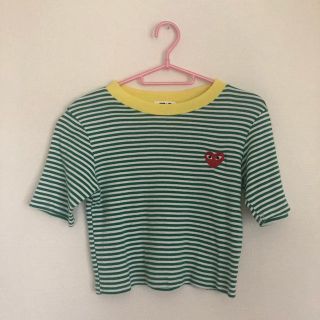 フォーエバートゥエンティーワン(FOREVER 21)のボーダー ミニトップス(Tシャツ(半袖/袖なし))