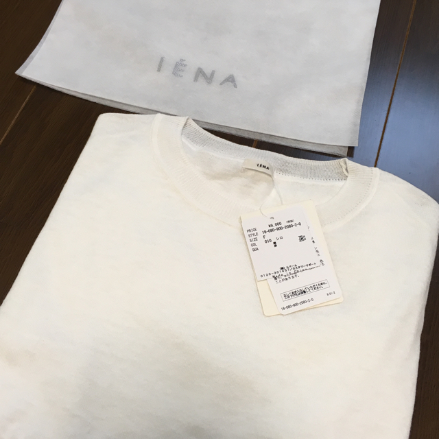 【新品】IENA C/アサ クルーネック プルオーバー ホワイト 3