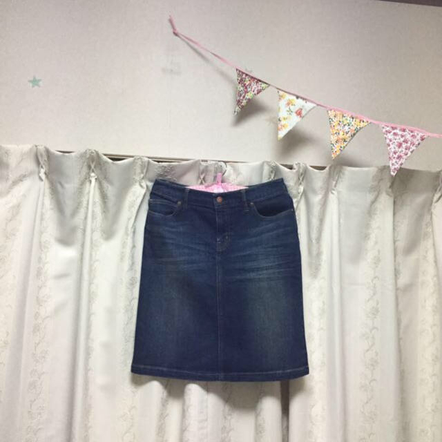 MUJI (無印良品)(ムジルシリョウヒン)の無印良品 デニムスカート レディースのスカート(ひざ丈スカート)の商品写真