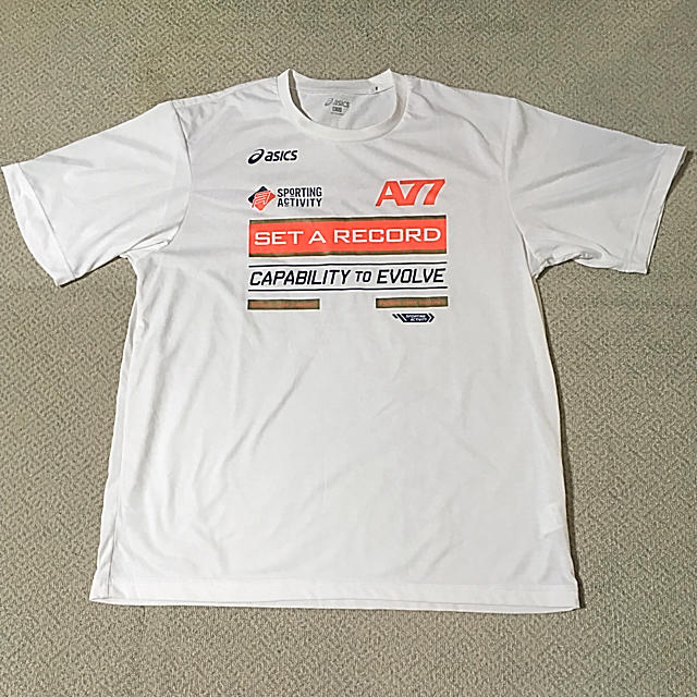 asics(アシックス)のasics☆A77Ｔシャツ ホワイト◾️お値下げ◾️ レディースのトップス(Tシャツ(半袖/袖なし))の商品写真