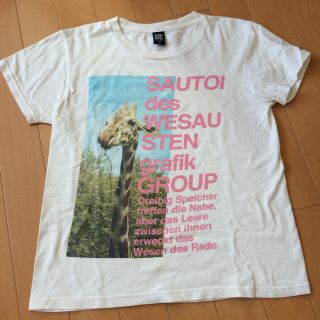 グラニフ(Design Tshirts Store graniph)のティーシャツ サイズSS キリン 白(Tシャツ(半袖/袖なし))