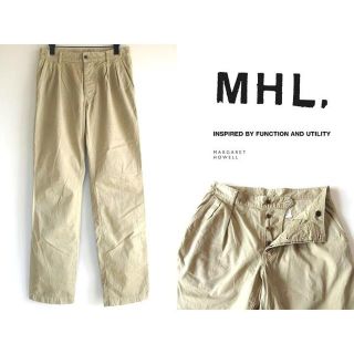 MHL. コットンリネン イージーパンツ タックパンツ マーガレットハウエル