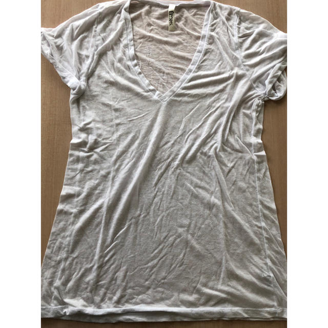 LnA(エルエヌエー)のfLuxus sizeS ホワイト Vネック tee レディースのトップス(Tシャツ(半袖/袖なし))の商品写真
