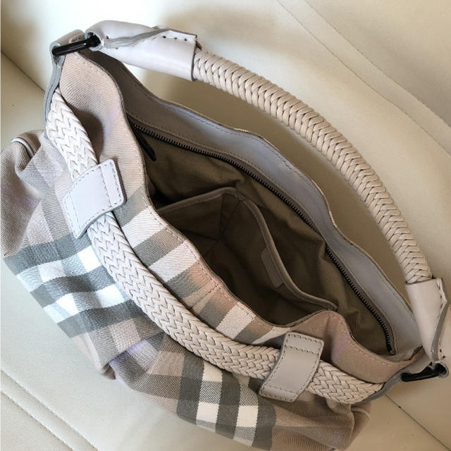 BURBERRY(バーバリー)の♪専用です♪バーバリー♪爽やかビックチェックx革♪美品 レディースのバッグ(ハンドバッグ)の商品写真