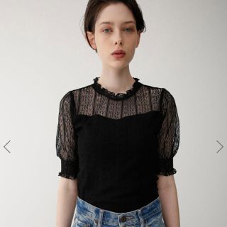 マウジー(moussy)のmoussy☆今期美品☆ LACE HALF SLEEVE TEE(シャツ/ブラウス(半袖/袖なし))