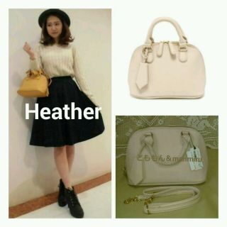 ヘザー(heather)のHeather 新品 ミニボストン 白(ショルダーバッグ)