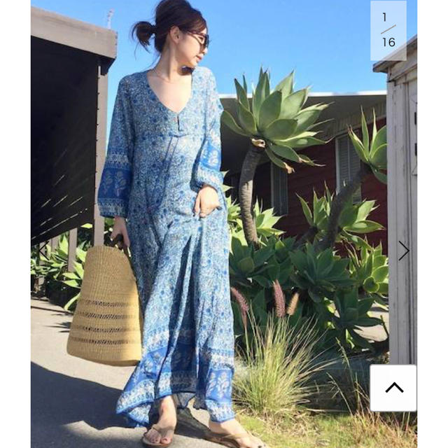 BLUE BOHEME PRINTED DRESS - www.bombayjewellers.com