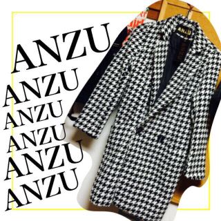 アンズ(ANZU)のANZU千鳥柄ロングコート(ロングコート)