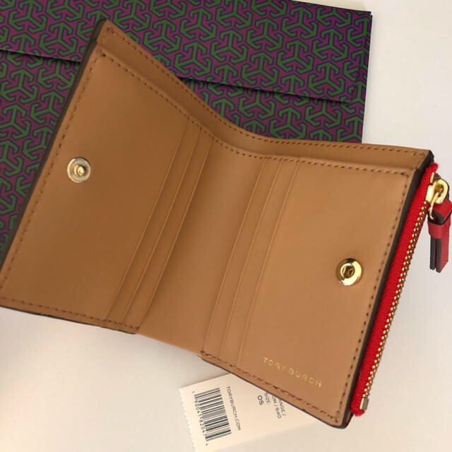 TORY BURCH ロビンソン  折り財布　レッド　赤色　ミニウォレット