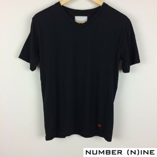 ナンバーナイン(NUMBER (N)INE)の美品 ナンバーナイン 半袖Tシャツ ブラック サイズM(Tシャツ/カットソー(半袖/袖なし))