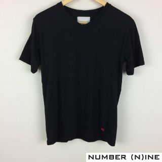 ナンバーナイン(NUMBER (N)INE)の美品 ナンバーナイン 半袖Tシャツ ブラック サイズM(Tシャツ/カットソー(半袖/袖なし))