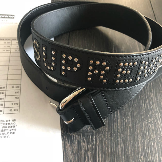ベルトsupreme studded logo belt L/XL 美品