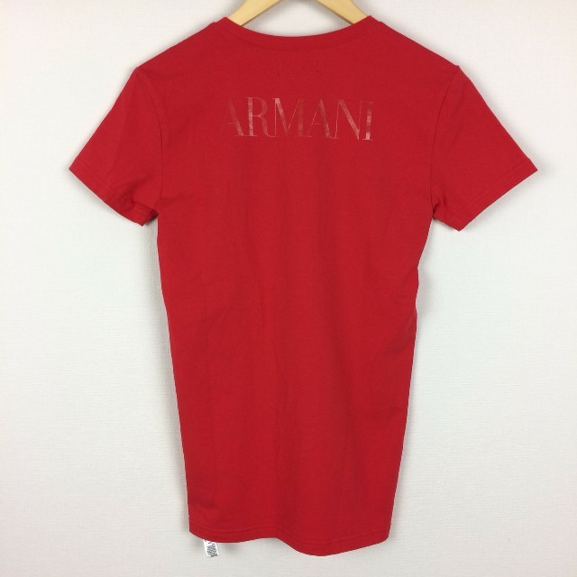 Emporio Armani(エンポリオアルマーニ)の美品 エンポリオアルマーニ 半袖Tシャツ レッド サイズS メンズのトップス(Tシャツ/カットソー(半袖/袖なし))の商品写真