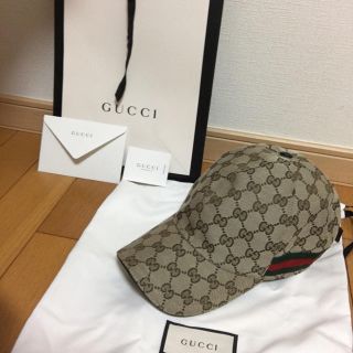 グッチ(Gucci)のGUCCI★グッチ★キャンバス GG ベースボールキャップ/(キャップ)