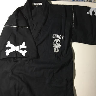 SAUCY  甚平 韓国子供服 150  ブラック スカル(甚平/浴衣)