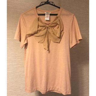 クロエ(Chloe)の【Chloe】リボン付きＴシャツ【美品】(Tシャツ(半袖/袖なし))