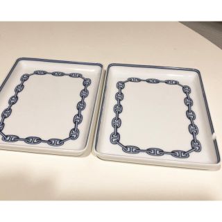 エルメス(Hermes)の【訳あり】① エルメス シェーヌダンクル プレート 2枚(食器)