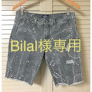 スコッチアンドソーダ(SCOTCH & SODA)の美品 SCOTCH&SODA ボタニカル柄 ダメージデニムショートパンツ(ショートパンツ)