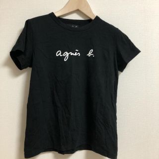 アニエスベー(agnes b.)のブラックトップス(カットソー(半袖/袖なし))