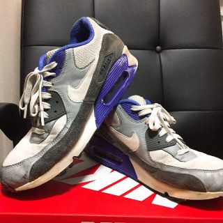 ナイキ(NIKE)のナイキ　エアマックス90　Airmax90　スニーカー　27　パープル　ストリー(スニーカー)