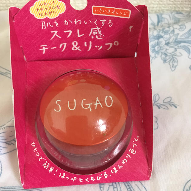 ロート製薬(ロートセイヤク)のSUGAO スガオ スフレ感チーク＆リップ いきいきオレンジ コスメ/美容のベースメイク/化粧品(チーク)の商品写真