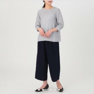 ムジルシリョウヒン(MUJI (無印良品))の無印良品 フレンチリネン(クロップドパンツ)