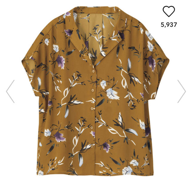 GU(ジーユー)のフラワープリントオープンカラーシャツ gu レディースのトップス(シャツ/ブラウス(半袖/袖なし))の商品写真